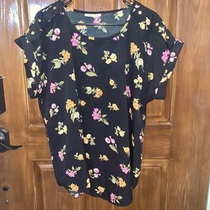 Moody Floral Dress Blouse